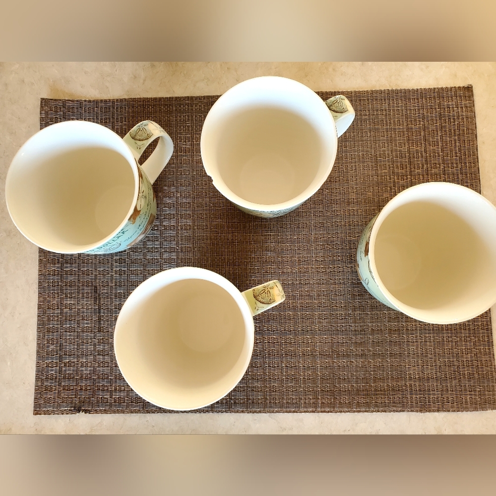 Cape Shore Set of 4 Harbor Mugs, sea life motif, Sanibel Island, 15oz coffee cup - Picture 3 of 12